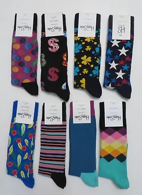 Happy Socks Men's Classic Crew Sock Shoe Size 10 - 13 Combed Cotton 1 Pack Long • $11