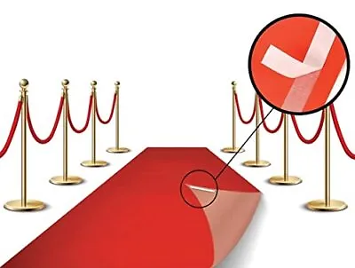 Red Carpet Floor Runner Hollywood Party Decoration Fabric 100 GSM (Red 2X15 Fee • £26.31