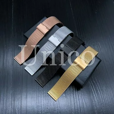 18 MM Men Stainless Steel Watch Mesh Band Strap Mash Bracelet Metal New US • $11.99