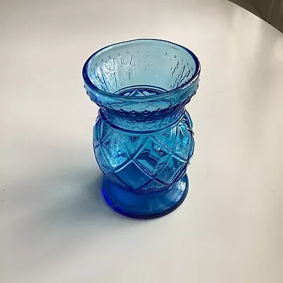 $10 • Buy Vintage Wheaton Blue Glass Diamond Pattern 