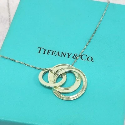 £129.99 • Buy Tiffany & Co. 1837 Interlocking Circles Sterling Silver Pendant For Necklace