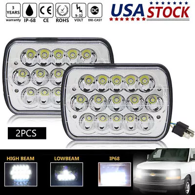 $34.99 • Buy Pair For 1994-2018 Chevrolet Express 1500 2500 3500 Cargo Van DOT LED Headlights