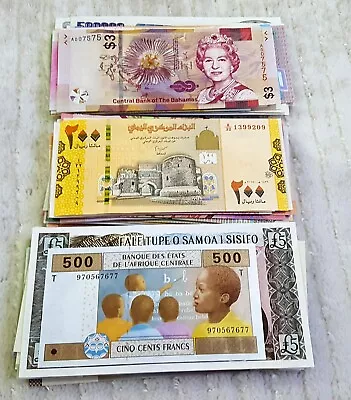 Mini Collection World Banknote Lot---  101 ---pcs.---different Banknotes All Unc • $89.99
