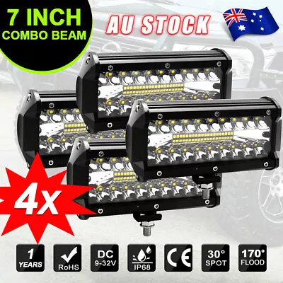 2/4PCS 7inch LED Work Light Bar Spot Flood Combo Work Driving Lights OffRoad 4WD • $38.95
