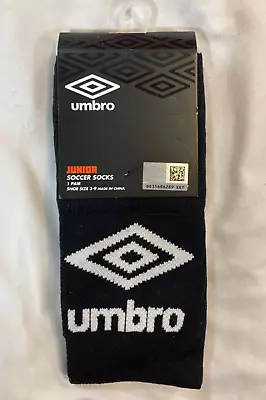 UMBRO Youth / Junior • Boys & Girls Soccer Socks - Black 1 Pair (Size 3-9) NEW • $10.29