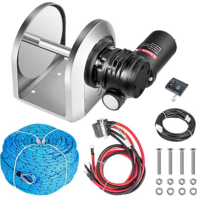 $560.99 • Buy VEVOR Electric Anchor Winch Saltwater Boat Winch TW180 2500kg Load 45M Rope