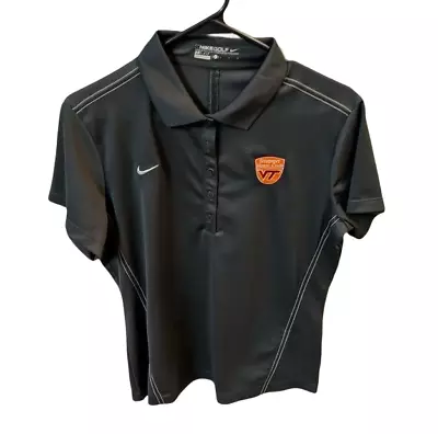 Nike Dri-Fit Polo Virginia Tech Hokies Club Size Men’s LARGE L Women Gray Golf • $8.88