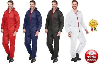 £24.99 • Buy Disposable Coveralls Overalls Hood Painters Protective Boiler Suit White Blue