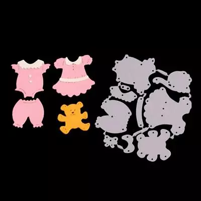 Metal Cutting Dies Mold Baby Clothes Scrapbook Paper Craft Blade Punch Stencils • £3.31