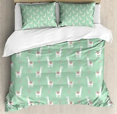 Llama Duvet Cover Set Twin Queen King Sizes With Pillow Shams Bedding • £96.43