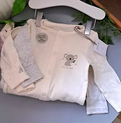 Baby Boy Girl Unisex 0-3 Months BNWT TU Supersoft Sleepsuit Set • £2.50