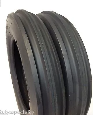 TWO New 5.50-16 Tri-Rib 3 Rib Front Tractor Tires & Tubes 6 Ply Rated Heavy Duty • $199.88