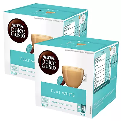 High Quality NESCAFE Dolce Gusto Flat White Coffee Pods 32 Capsules NEW AU • $24.99