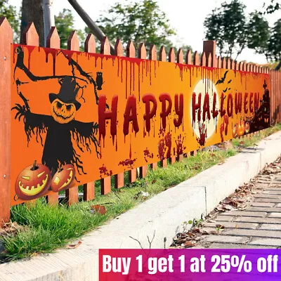 £4.83 • Buy Happy Halloween Hanging Banner Flag Party Celebrate Foldable Home Outdoor Decor