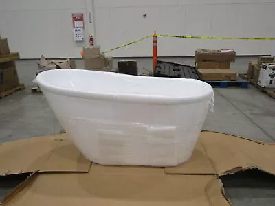 Vanity Art VA6522-S 55-1/4  White Freestanding Acrylic Soaking Bathtub • $399.99