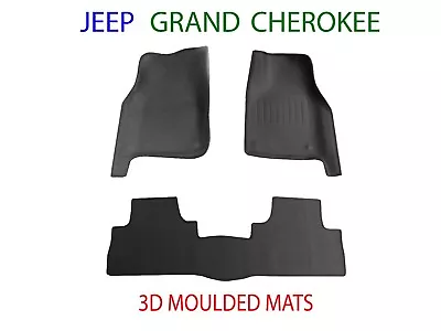 Fits Jeep Grand Cherokee WK2 2011 - 2021 3D Car Floor Mats F&R Black Rubber • $159