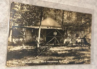 Riverside Camp North Hackensack NJ New Jersey RPPC Real Photo Postcard Cabin • $12.74