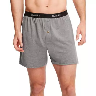 Hanes Big Man's Tagless 100% Cotton Knit Boxer Shorts Underwear 3XL-5XL • $14.90