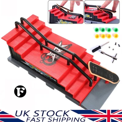 £10.90 • Buy Red Skate Park Ramp Kit Mini Fingerboard Set Finger Board Toy Kid Children Gifts