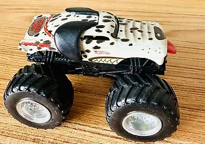 Monster Jam Monster Truck Monster Mutt 1:64 Scale Hot Wheels Dalmatian White 3.5 • $10