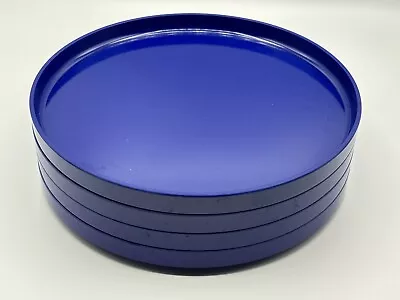 Heller Massimo Vignelli Blue Plastic Dinner Plates (4) • $20