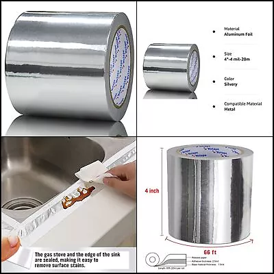 Aluminum Foil Tape Silver For HVACductwork Metal Duct Tape (4-4 Mil-20m) • $21.89