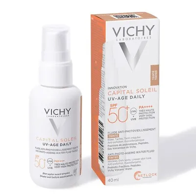 Vichy Capital Soleil UV-Age Daily Fluid Anti-Photoaging TINTED SPF50+ 40ml • $31.95