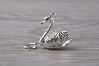 Swan Charm Made From Solid Sterling Silver • £15.95