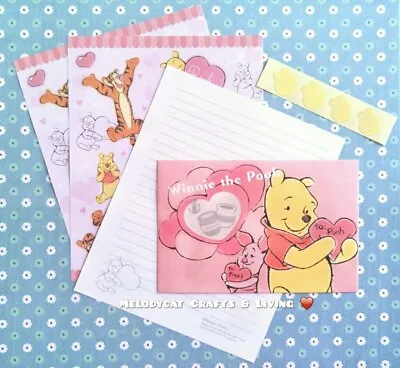 💕 Disney Winnie The Pooh Letter Set! Writing Paper And Envelopes Seals • $6