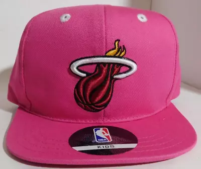 Miami Heat Hat Girls Kids Infant Aprox 1 To 2 NBA Basketball Pink Logo Cap • $13.95