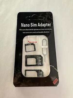 Nano Sim Adapter Kit Micro Sim Nano Sim Fits All Mobile Devices Universal • $7.36