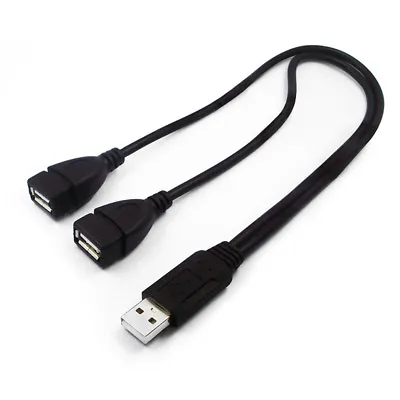 Double USB Extension A-Male To 2 A-Female Y Cable Cord Power Adapter Splitter • $5.99