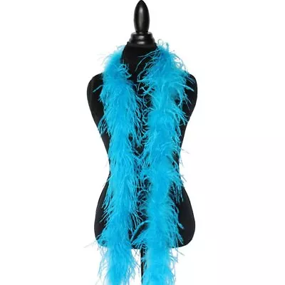 $45.95 • Buy Turquoise 1ply Ostrich Feather Boa Scarf Prom Halloween Costumes Dance Decor