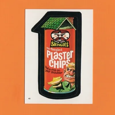 1986 Wacky Packages Shingles #43 Topps Mini Album Sticker Pringles Chips Spoof • $2.49