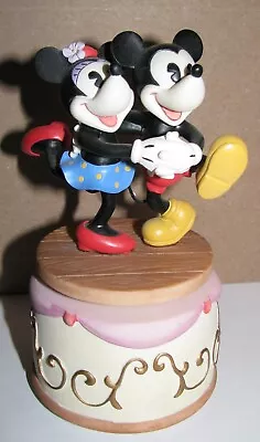 Disney Vintage Music Box Dancer Enesco 1972  Mickey & Minnie Mouse • $33.86