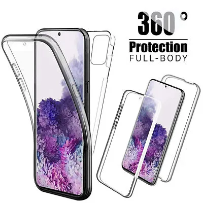 CLEAR FULL 360 Case Samsung S24 S23 S22 S21 FE S21 A52s Shockproof Phone Cover • £4.99