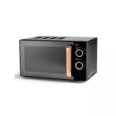 George Home GMM201RG-21 700w Manual Microwave Oven 17L Black & Rose Gold • £49.99