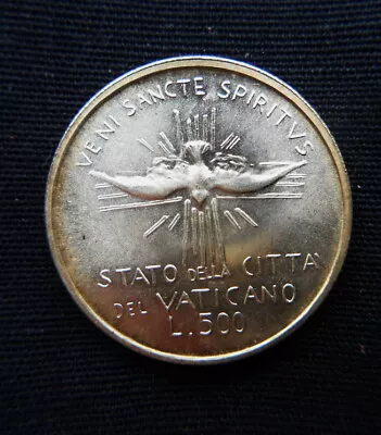 1978 Italy VATICAN Silver COIN 500 £ UNC Sede Vacante September KM141 • $9.99