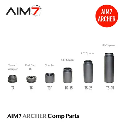 AIM7 Precision ARCHER TB Modular Linear Compensator Body W/ End Cap &Adapter • $53.95