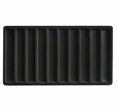 US Seller~6pcs Black Flocked 1x10 Compartment Jewelry Display Tray Insert • $18.99