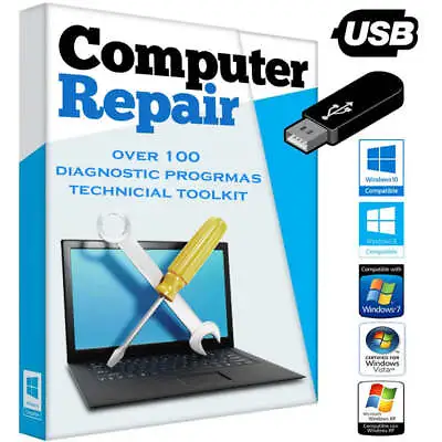 Laptop USB Recover Tool - Repair Boot Issues Fix Repair & Restore Most Laptops • £12.99