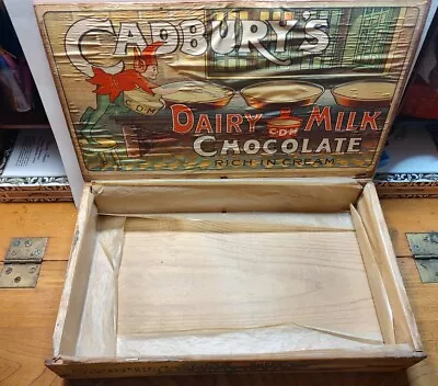 Orignal Vintage Cadburys Dairy Milk Chocolate General Store Wooden Box  • $150