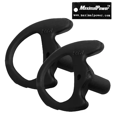 2-Pack RIGHT Medium Black Earbud  Earmold For Kenwood Motorola Two-Way Radios • $7.88