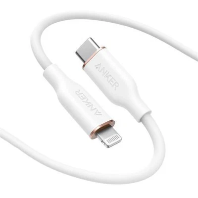 $13.51 • Buy ANKER PowerLine Soft USB-C To Lightning 1.8 Metre - White [A8663H21]