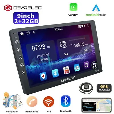 Double 2Din 9'' Android 11 Car Stereo Carplay Android Auto GPS Wifi Touch Screen • $56.99