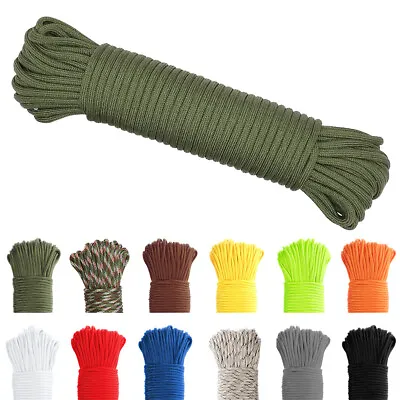 500FT Parachute Cord Mil Type III 7 Strand 5mm Outdoor Survival Nylon Rope 550LB • $21.59