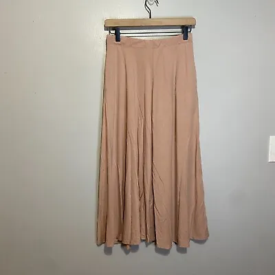 Reformation Jeans A-line Maxi Skirt Women M Stretch Elastic Waist Mauve Pink • $53.99