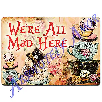 £2.40 • Buy 1 Alice In Wonderland A4 QUOTE Sign/Card Prop Mad Hatters Vintage Tea Party 28cm