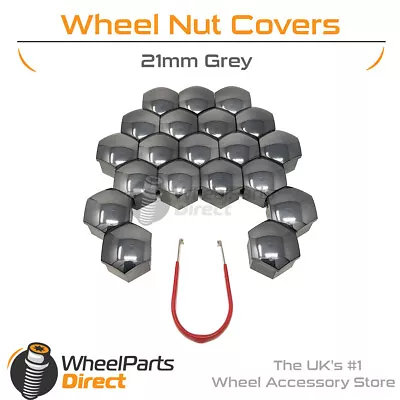 Grey Wheel Nut Bolt Covers 21mm GEN2 For Mazda MPV [Mk2] 99-06 • $18.94
