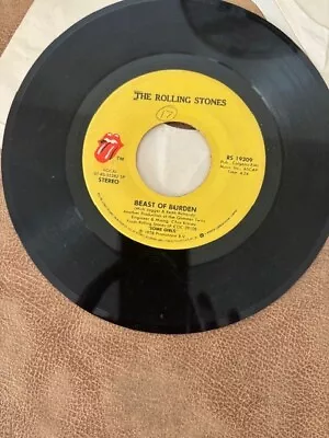 Vintage 1978 The Rolling Stones – Beast Of Burden 7  Vinyl • $6.95